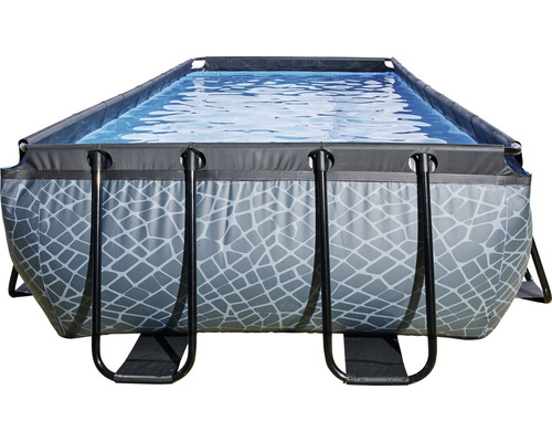 Piscine tubulaire rectangulaire avec cadre en acier et liner de piscine