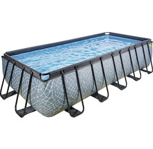 Rechteckiger Aufstellpool mit Stahlrahmen und Wasseroberfläche