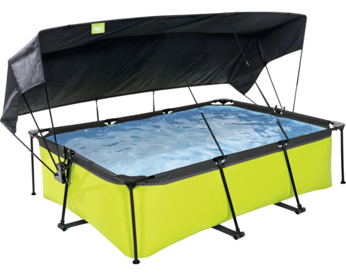 Rechteckiger Pool mit Sonnenschutz für den Garten