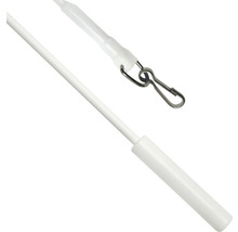Lance-rideau métal blanc 100 cm lot de 2