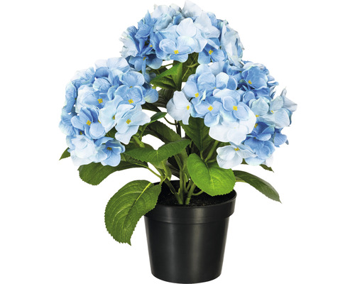 Plante artificielle Hydrangea plastique 32 cm bleu