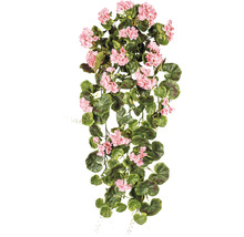 Künstlicher Geranienhänger mit Blüten und Blättern