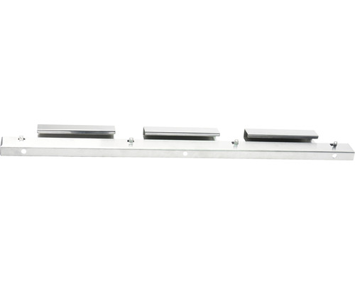 Barre métallique avec trois supports pour fixation murale