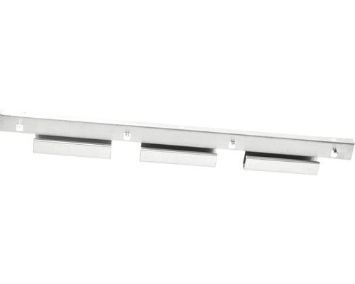 Barre métallique avec trois supports pour fixation murale
