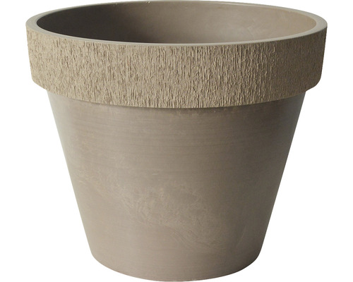 Pot de fleurs Lafiora pierre artificielle Ø 50 cm h 40 cm taupe
