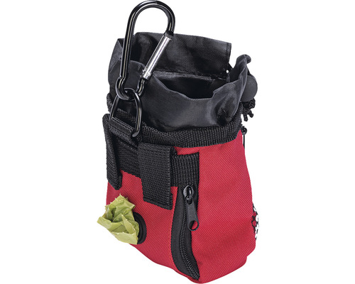 Sac à friandises pour chien avec mousqueton, distributeur de sacs à déjections canines et fermeture éclair