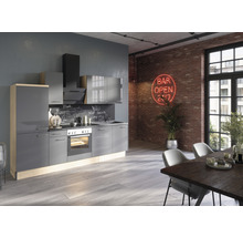 Optifit Küchenzeile ohne Geräte Jonte984 270 cm anthrazit glänzend zerlegt Variante reversibel KCJO 2748OE-8+