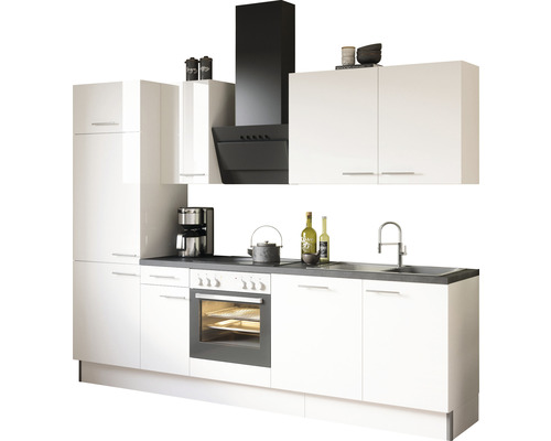 Optifit Küchenzeile ohne Geräte Rurik986 270 cm weiß glänzend zerlegt Variante reversibel KCRU 2708OE-8+ Optifit Küchenzeile ohne Geräte Rurik986 270 cm weiß glänzend zerlegt Variante reversibel KCRU 2708OE-8+