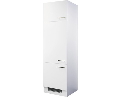 Meuble pour réfrigérateur encastrable 88 Flex Well Varo 60 x 57 x 200 cm façade blanc mat corps corps blanc
