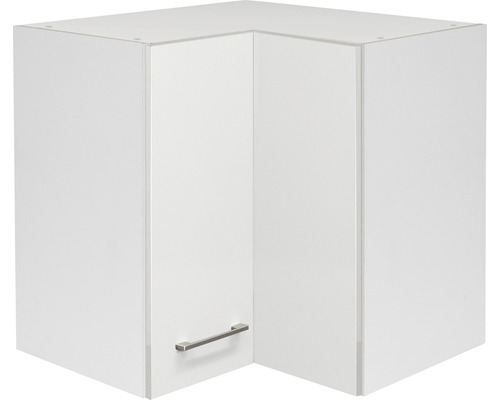 Armoire d'angle suspendue Flex Well Varo lxpxh 60x32x54,8 cm couleur de façade blanc mat démontée tirant réversible (montage à gauche ou à droite)