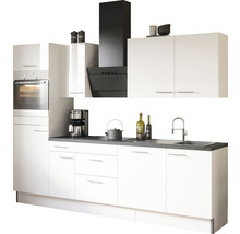Optifit Küchenzeile ohne Geräte Rurik986 270 cm weiß glänzend zerlegt Variante reversibel KCRU 2788OE-8+