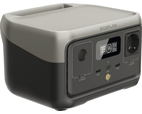Ecoflow Powerstation mit USB Anschlüssen und Display