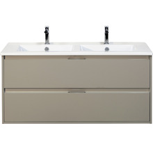 Waschtischunterschrank mit zwei Waschbecken und Schubladen