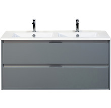 Waschtischunterschrank mit zwei Waschbecken und zwei Schubladen