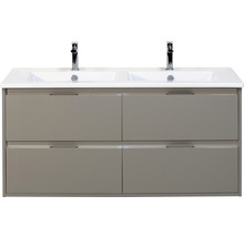 Waschtischunterschrank mit zwei Waschbecken und vier Schubladen