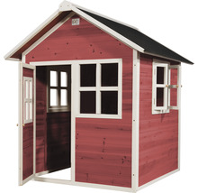 Maisonnette en bois avec porte et fenêtres
