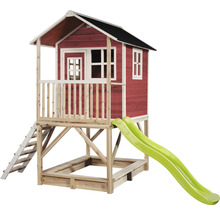 Maisonnette avec toboggan et bac à sable pour enfants