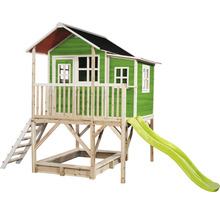 Cabane de jeux avec toboggan, échelle et bac à sable pour le jardin