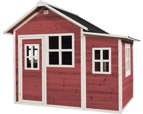 Cabane de jeux EXIT Loft 150 en bois rouge