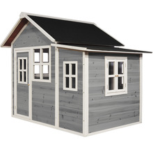 Spielhaus aus Holz mit Tür und Fenstern