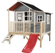 Cabane en bois, cabane de jeux, cabane de jeux pour enfants EXIT Loft 350 gris-thumb-6
