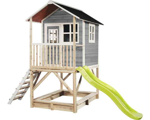 Cabane en bois, cabane de jeux, cabane de jeux pour enfants EXIT Loft 500 gris