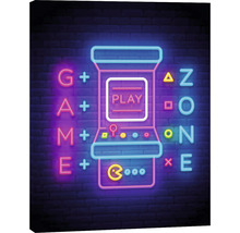 Image néon d''une salle d''arcade avec l''inscription Game Zone