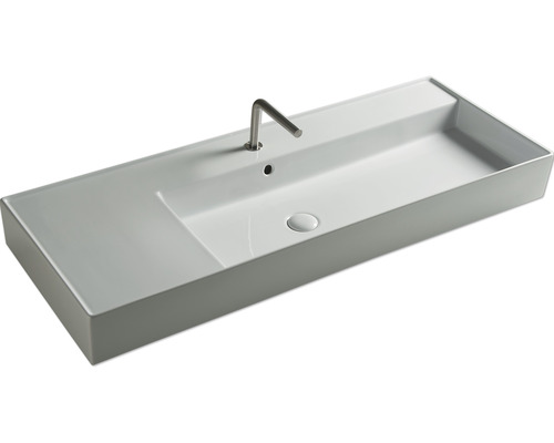 Vasque à poser rectangulaire en céramique sanitaire avec robinet