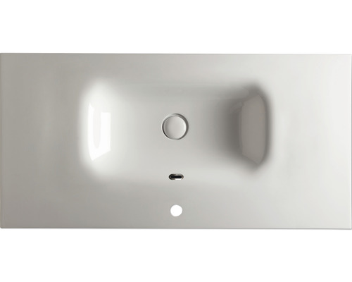 Aufsicht auf ein Keramik Waschbecken