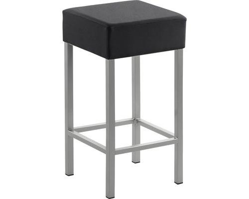 Chaise de bar Mayer Sitzmöbel 1113 34 x 34 x 65 cm acier argent perle/anthracite Tabouret avec assise carrée et structure en métal