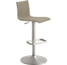 Barhocker mit Metallfuß und gepolstertem Sitz