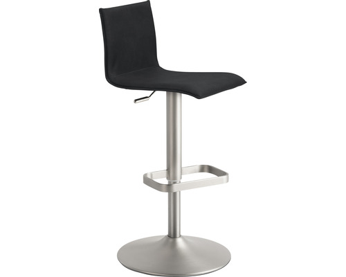 Chaise de bar Mayer Sitzmöbel 1212 45 x 47 x 79 cm acier chrome mat/anthracite Tabouret de bar avec repose-pieds et siège réglable en hauteur