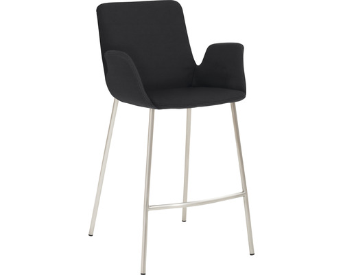 Chaise de bar Mayer Sitzmöbel 1222 53 x 49 x 95 cm acier inoxydable/anthracite Tabouret de bar avec revêtement en tissu et structure en métal