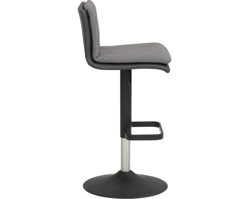 Tabouret de bar avec revêtement en tissu et repose-pieds