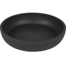 Schwarze Pflanzschale aus Kunststoff