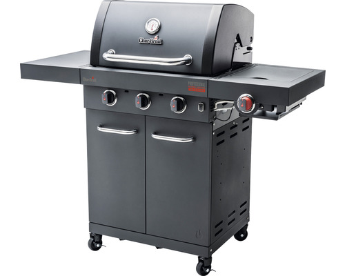 Drei-Brenner-Gasgrill mit Seitenablagen und Unterschrank