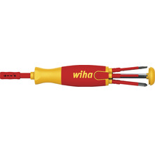 Schraubendreher Wiha mit Bit Magazin LiftUp electric Schlitz, Phillips, PlusMinus/Pozidriv mit 6 slimBits