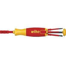 Schraubendreher Wiha mit Bit Magazin LiftUp electric Schlitz, Phillips mit 6 slimBits