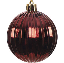 Boule de Noël rainurée en plastique