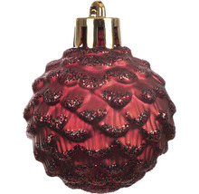 Boule de Noël avec motif écailles et suspension