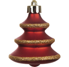 Décoration de sapin de Noël en forme de sapin avec détails pailletés