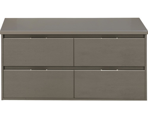 Waschtischunterschrank Sanox Porto Frontfarbe cubanit grey BxHxT 120 x 59 x 50 cm Waschtischunterschrank mit vier Schubladen