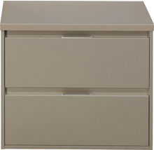Waschtischunterschrank Sanox Porto Frontfarbe cubanit grey 70 cm mit Waschtischplatte