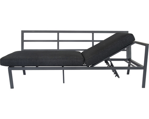 Bain de soleil de jardin réglable avec coussin