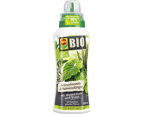 Engrais pour plantes vertes et palmiers Compo BIO 500 ml engrais liquide minéral 500 ml engrais liquide organique