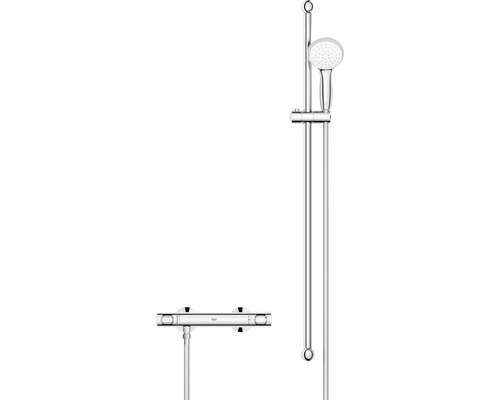 Robinet de douche avec thermostat GROHE Precision Flow et ensemble de douche chrome 34805000 Robinet de douche avec thermostat GROHE Precision Flow et ensemble de douche chrome 34805000