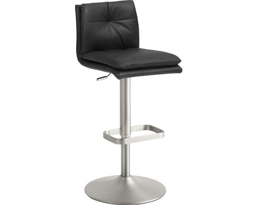 Chaise de bar Mayer Sitzmöbel 1211 44 x 47 x 80 cm acier chrome mat/anthracite Tabouret de bar réglable en hauteur avec repose-pieds