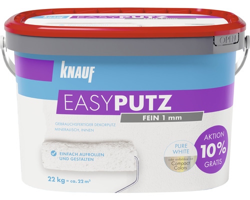 Knauf EASYPUTZ Dekorputz 1,0 mm weiß 22 kg