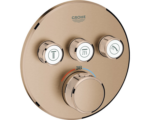 Thermostat de douche encastré GROHE Grohtherm SmartControl warm sunset brossé 29121DL0