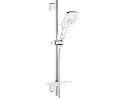 Ensemble barre de douche Grohe Quickfix Vitalio SmartActive 130 Cube chrome brillant longueur de barre 600 mm 26596000